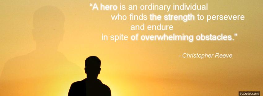 Photo hero quote Facebook Cover for Free