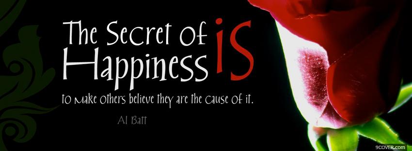Photo the secret of happiness Facebook Cover for Free