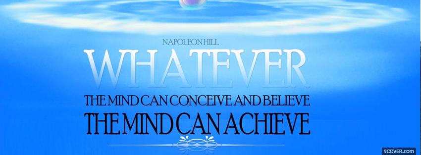 Photo mind can achieve quotes Facebook Cover for Free
