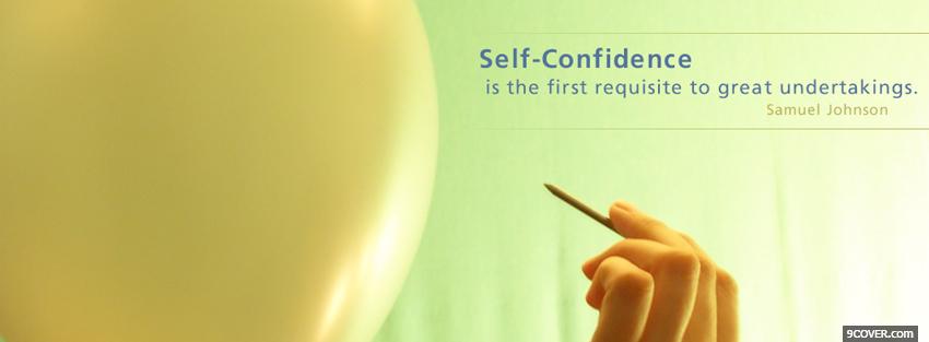 Photo self confidence quotes Facebook Cover for Free