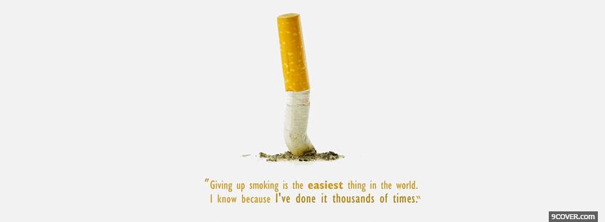 Photo funny smoking quotes Facebook Cover for Free