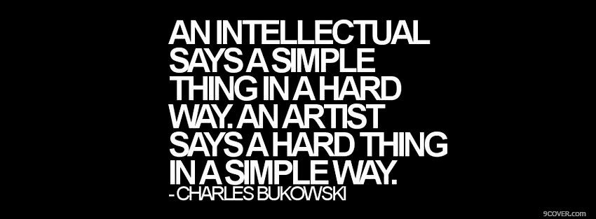 Photo intellectual and artist quotes Facebook Cover for Free
