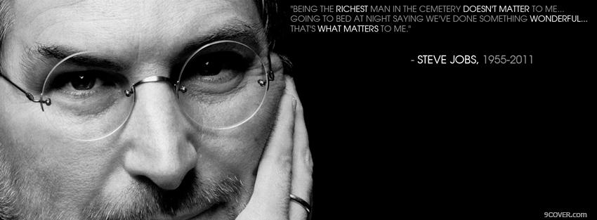 Photo steve jobs quotes Facebook Cover for Free