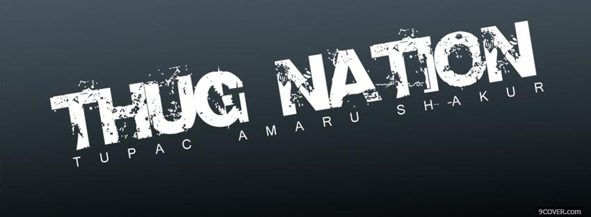 Photo thug nation quotes Facebook Cover for Free