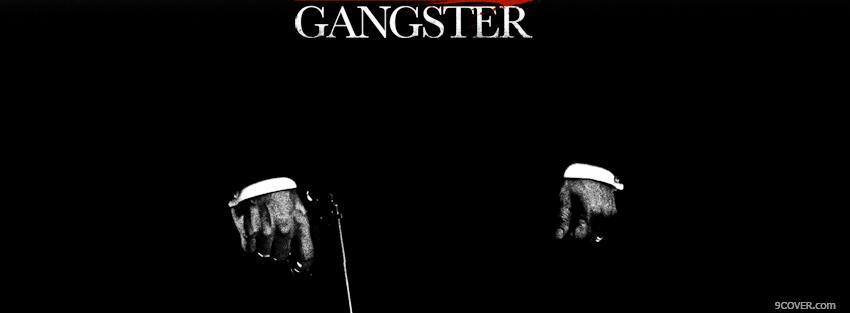 Photo black and white gangster Facebook Cover for Free