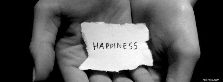Photo paper happiness quotes Facebook Cover for Free