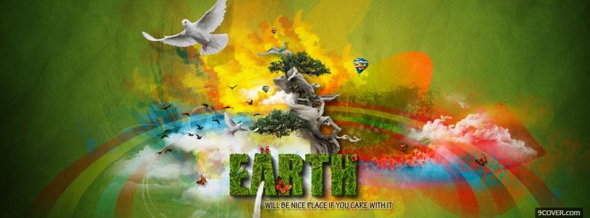 Photo earth nice place quotes Facebook Cover for Free