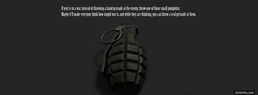Photo in a war quotes Facebook Cover for Free