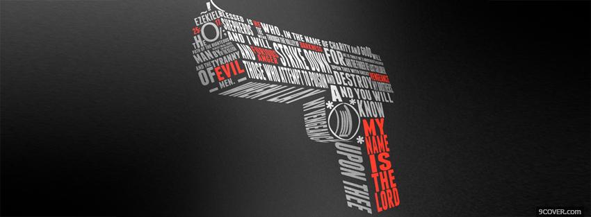 Photo pulp gun quotes Facebook Cover for Free