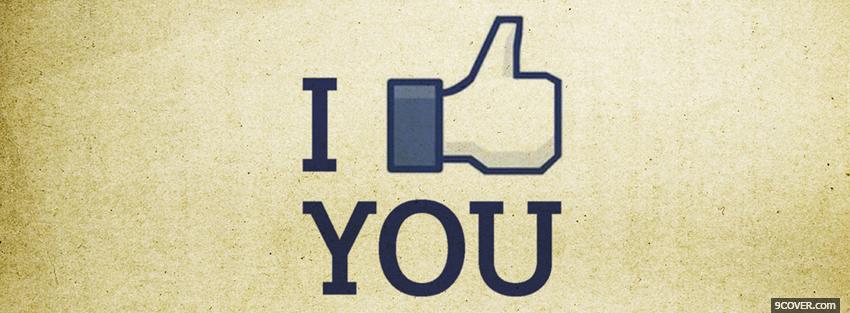 Photo i like you quotes Facebook Cover for Free