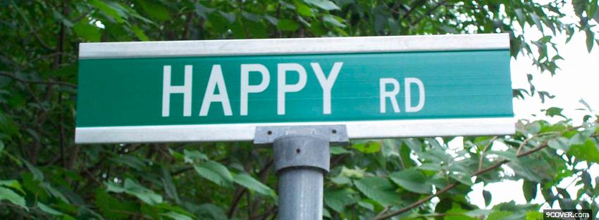 Photo happy road quotes Facebook Cover for Free