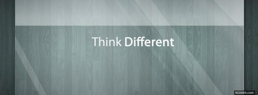Photo simple think different quotes Facebook Cover for Free