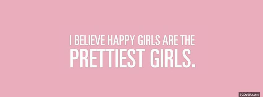 Photo prettiest girls quotes Facebook Cover for Free