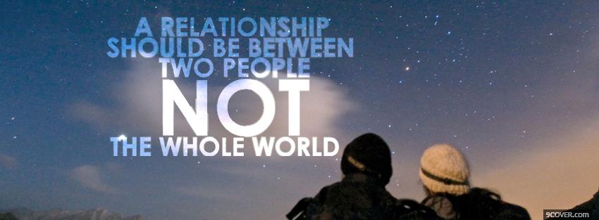 Photo between two people quotes Facebook Cover for Free