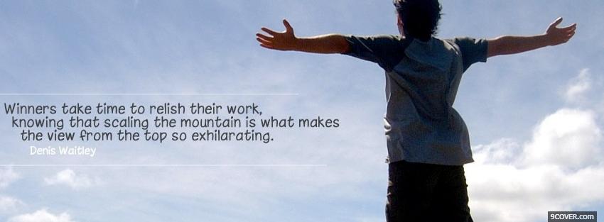 Photo denis waitley quote Facebook Cover for Free