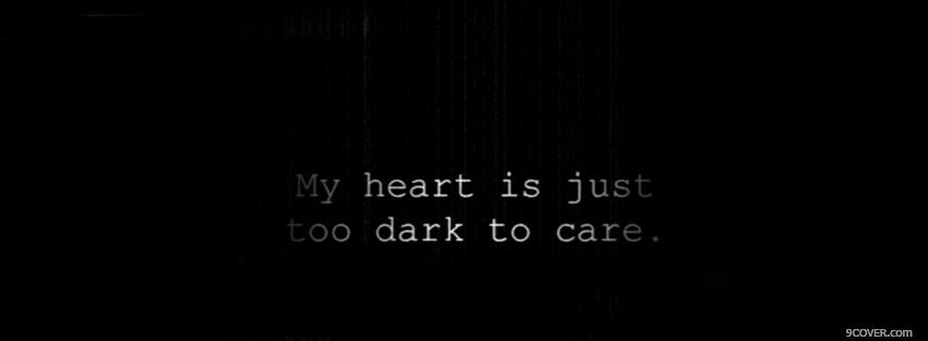 Photo to dark quotes Facebook Cover for Free