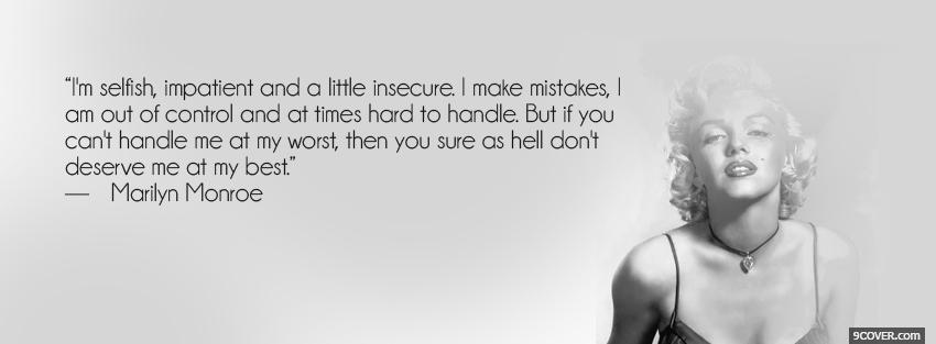 Photo marilyn monroe quotes Facebook Cover for Free