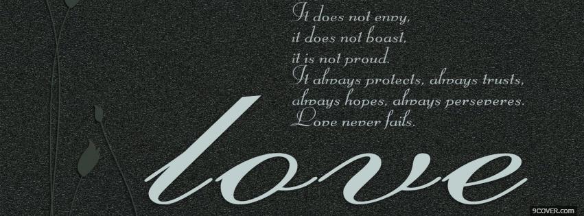 Photo love protects quotes Facebook Cover for Free
