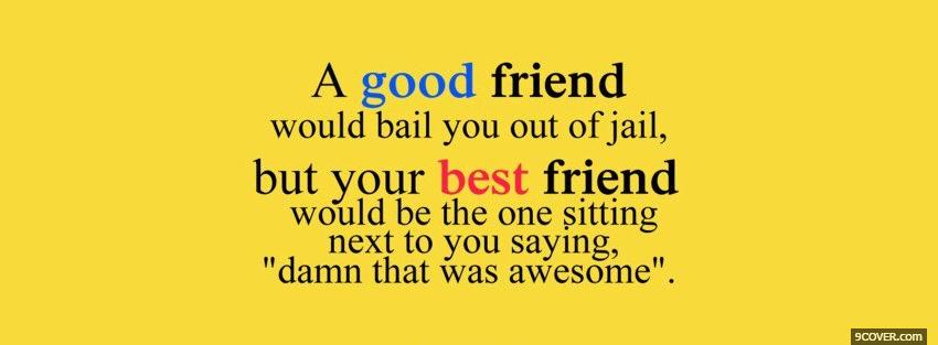 Photo best friend quotes Facebook Cover for Free