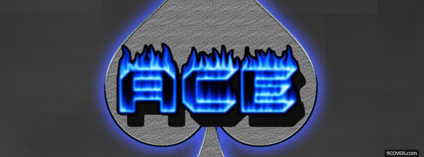 Photo blue ace quotes Facebook Cover for Free