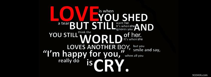 Photo love definition quotes Facebook Cover for Free