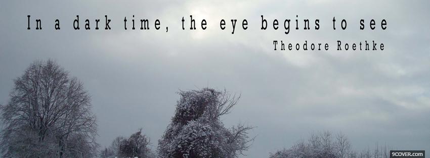 Photo in a dark time quotes Facebook Cover for Free