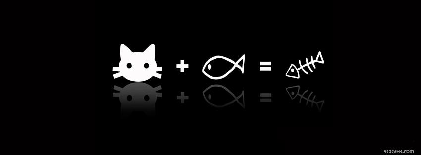 Photo cat food equation quotes Facebook Cover for Free