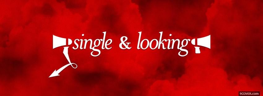 Photo red single looking quotes Facebook Cover for Free