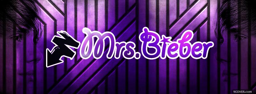Photo purple mrs bieber quotes Facebook Cover for Free
