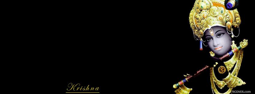 Photo krishna gold religions Facebook Cover for Free