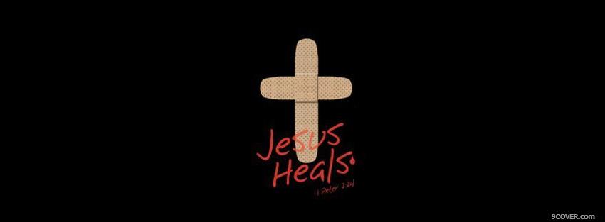Photo jesus heals religions Facebook Cover for Free