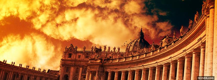 Photo vatican clouds religions Facebook Cover for Free