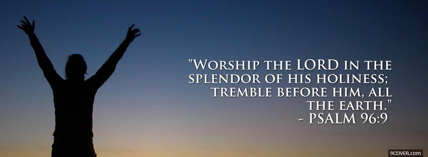 Photo worship the lord religions Facebook Cover for Free