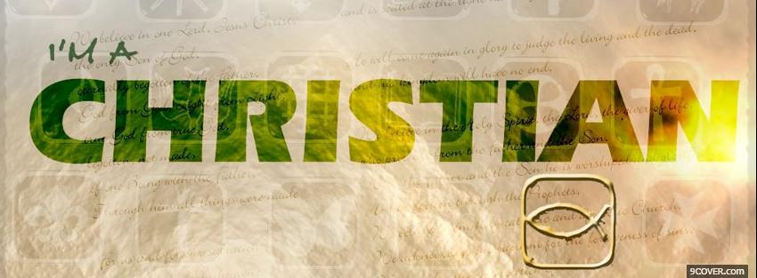 Photo im a christian religions Facebook Cover for Free