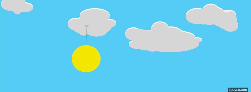 Photo clouds and sun simple Facebook Cover for Free