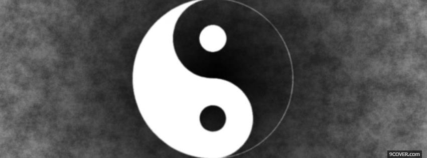 Photo ying yang sign simple Facebook Cover for Free