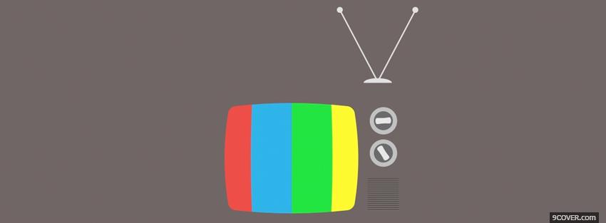 Photo old television simple Facebook Cover for Free