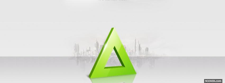 Photo lime triangle simple Facebook Cover for Free