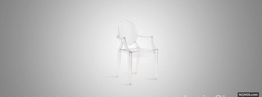 Photo transparent chair simple Facebook Cover for Free