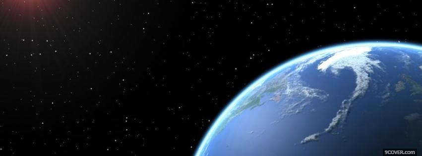 Photo planet earth space Facebook Cover for Free