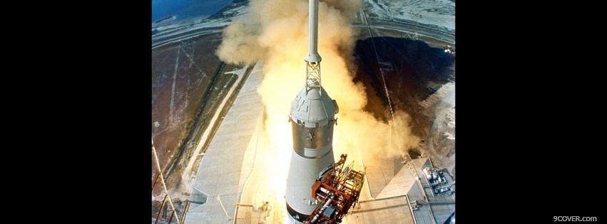 Photo the apollo 11 launch Facebook Cover for Free