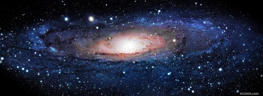 Photo spiral galaxy space Facebook Cover for Free