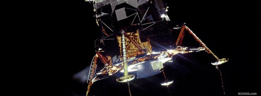 Photo lunar module space Facebook Cover for Free