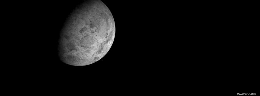 Photo moon scenery in space Facebook Cover for Free