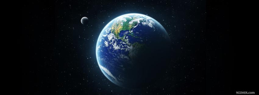 Photo the world from space Facebook Cover for Free