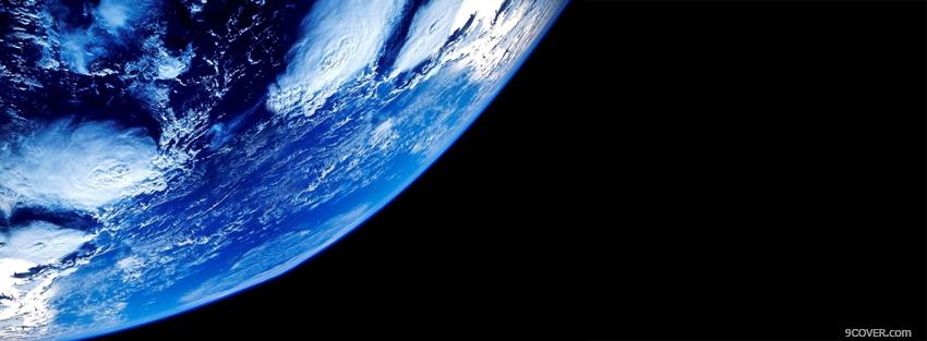 Photo view of earth space Facebook Cover for Free