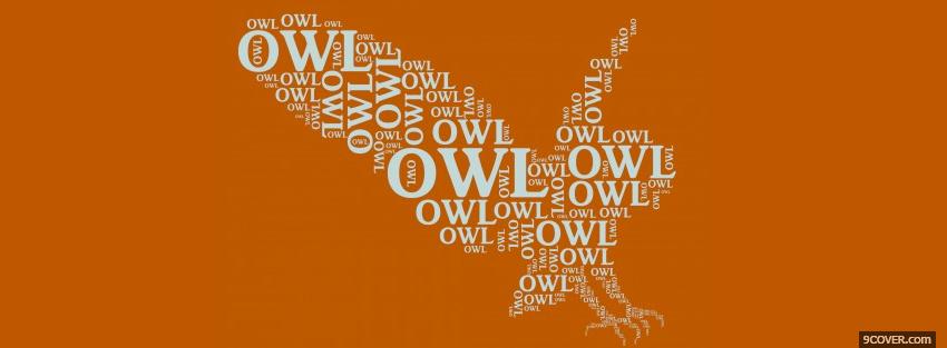 Photo landing owl typography Facebook Cover for Free