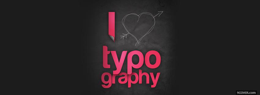 Photo pink love typography Facebook Cover for Free