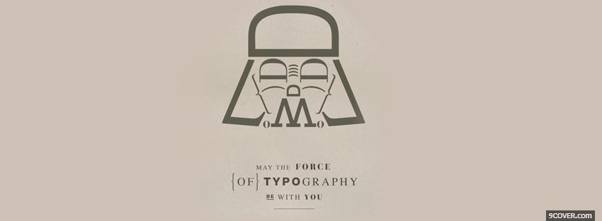 Photo force of typography Facebook Cover for Free