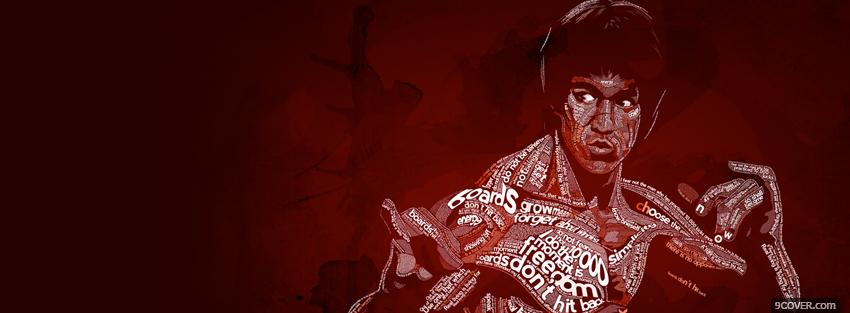 Photo red ninja typography Facebook Cover for Free